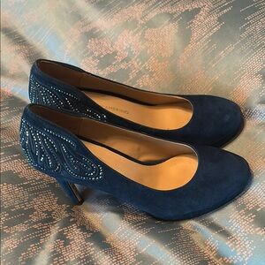 Women's Blue high Heels shoes